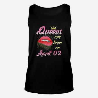Queens Are Born On April 02 Unisex Tank Top - Monsterry UK