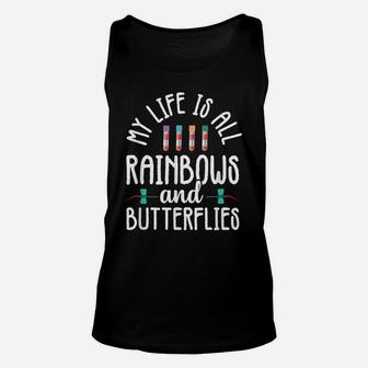 Rainbow Butterflies Phlebotomist Phlebotomy Technician Nurse Unisex Tank Top | Crazezy