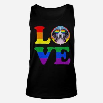 Rainbow Flag Beagle Lovers Cute Gay Pride Lgbt Unisex Tank Top - Monsterry