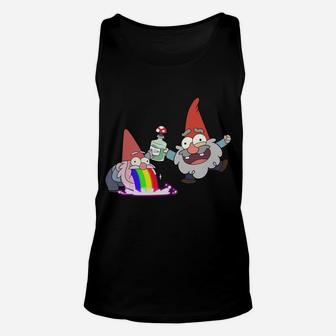 Rainbow Puking Party Gnome Gravity Inspired Big Dipper Falls Unisex Tank Top | Crazezy AU