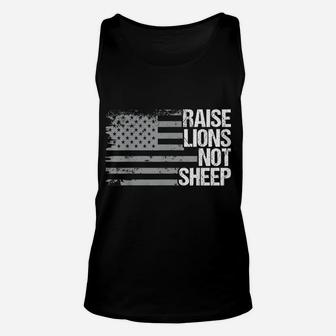 Raise Lions Not Sheep - American Patriot - Patriotic Lion Unisex Tank Top | Crazezy AU