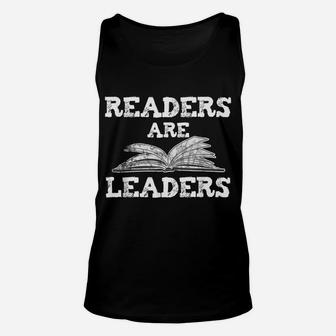 Readers Are Leaders Librarian Teacher Reading Gift Shirt Unisex Tank Top | Crazezy UK