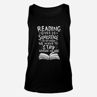 Reading Reader Book Lover Literature Library Unisex Tank Top | Crazezy UK