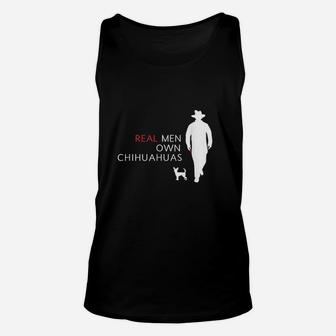 Real Men Own Chihuahuas Dog Retro Vintage Funny Unisex Tank Top | Crazezy AU