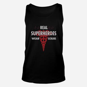 Real Superheroes Wear Nurse Women Unisex Tank Top | Crazezy UK