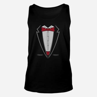 Red Bow Tie Bachelor Party Unisex Tank Top | Crazezy CA