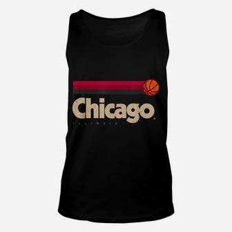 Red Chicago Basketball B-Ball City Illinois Retro Chicago Unisex Tank Top | Crazezy