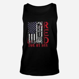 Red Friday For My Deployed Son My Hero Unisex Tank Top | Crazezy DE