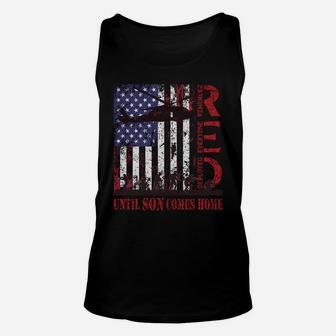 Red Friday For My Son Us Flag Army Military Deployed Veteran Unisex Tank Top | Crazezy DE
