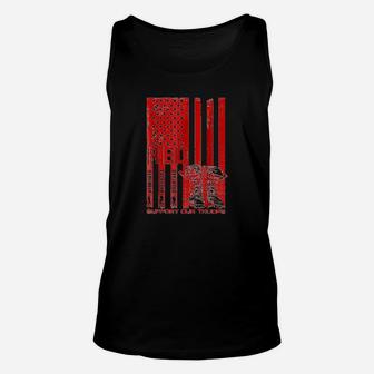 Red Friday Military Support Our Troops Unisex Tank Top | Crazezy