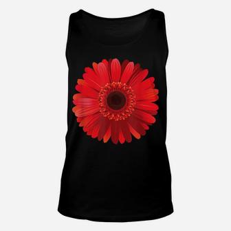 Red Gerbera Daisy Flower Unisex Tank Top | Crazezy DE