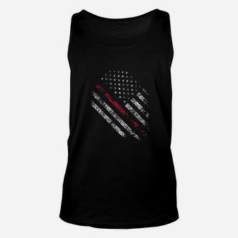 Red Line Flag Unisex Tank Top | Crazezy