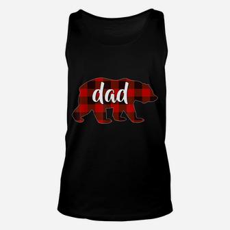 Red Plaid Dad Buffalo Matching Family Papa Pajama Christmas Unisex Tank Top | Crazezy