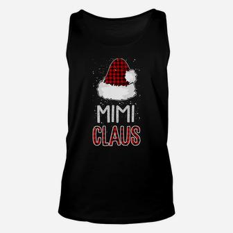 Red Plaid Mimi Claus - Matching Family Funny Christmas Gift Unisex Tank Top | Crazezy UK
