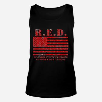 Red Support Our Troops Wear Red On Friday Unisex Tank Top | Crazezy