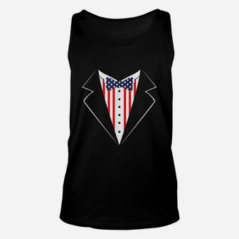 Red White And Blue Unisex Tank Top | Crazezy