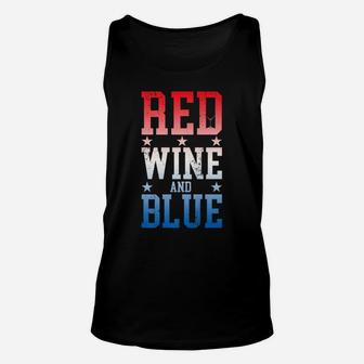 Red Wine And Blue 4th Of July Unisex Tank Top - Thegiftio UK