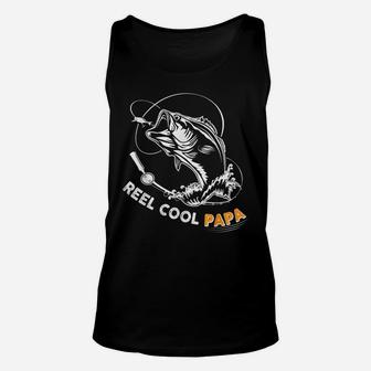 Reel Cool Papa Cute Bass Fish Father's Day Gift Unisex Tank Top | Crazezy AU