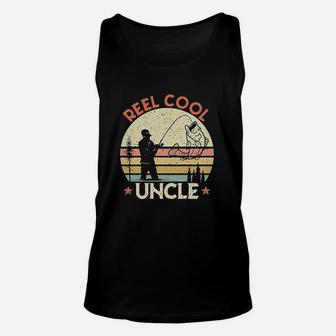 Reel Cool Uncle Vintage Fishing Lover Gift For Uncle Unisex Tank Top | Crazezy CA
