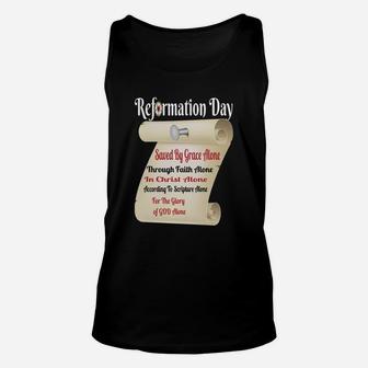 Reformation Day Five Solas Christian Theology T-shirt Unisex Tank Top - Thegiftio UK