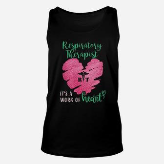 Respiratory Therapist It's A Work Of Heart Unisex Tank Top - Monsterry CA