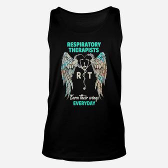 Respiratory Therapists Earn Their Wings Everyday Unisex Tank Top - Monsterry DE