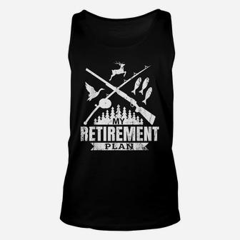 Retired Grandfather Stag Deer Hunting Fishing Retiree Unisex Tank Top | Crazezy UK