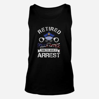 Retired Police Officer Arrest Retirement Grandpa Gift Unisex Tank Top - Thegiftio