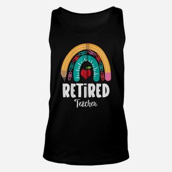 Retired Teacher, Funny Boho Rainbow For Teachers Zip Hoodie Unisex Tank Top | Crazezy