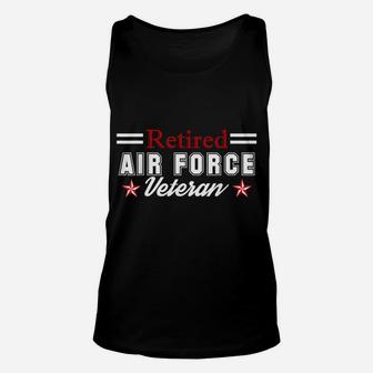 Retired Us Air Force Veteran Vintage Cool Gift Unisex Tank Top | Crazezy