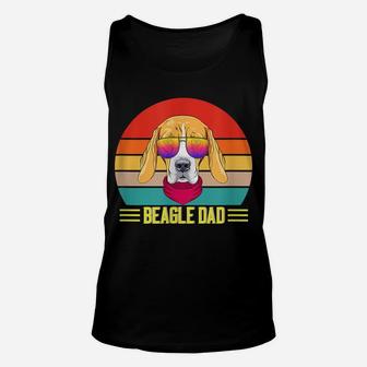 Retro Beagle Dad Gift Dog Owner Pet Tricolor Beagle Father Unisex Tank Top | Crazezy