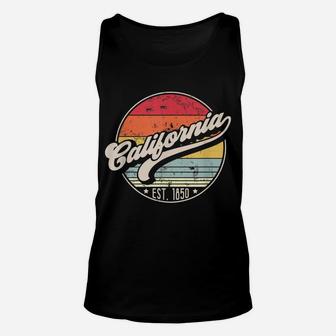 Retro California Home State Ca Cool 70S Style Sunset Gift Unisex Tank Top | Crazezy
