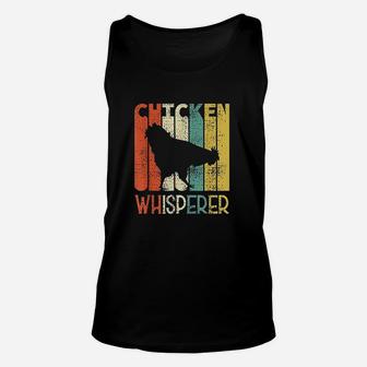 Retro Chicken Whisperer Funny Farmer Chicken Outfit Unisex Tank Top | Crazezy AU