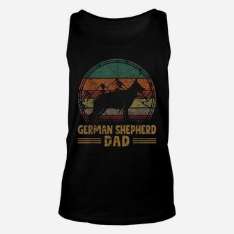 Retro Dog Dad Fathers Day Best German Shepherd Dad Ever Unisex Tank Top | Crazezy