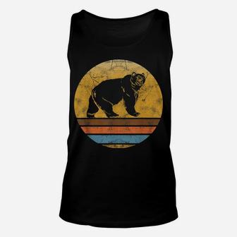 Retro Grizzly Bear Animal Vintage Style Love Animals Gift Unisex Tank Top | Crazezy