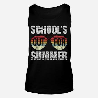 Retro Last Day Of School Schools Out For Summer Teacher Gift Unisex Tank Top | Crazezy