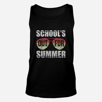 Retro Last Day Of School Schools Out For Summer Teacher Gift Unisex Tank Top | Crazezy UK