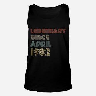 Retro Legendary Since April 1982 Birthday Legend Born Years Unisex Tank Top | Crazezy AU