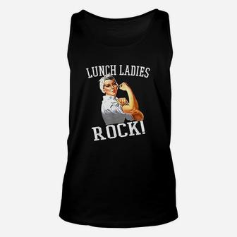 Retro Lunch Ladies Rock Cafeteria Worker Funny Lunch Lady Unisex Tank Top - Thegiftio UK