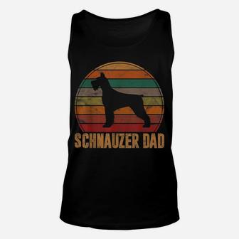 Retro Schnauzer Dad Gift Standard Giant Dog Owner Pet Father Unisex Tank Top | Crazezy