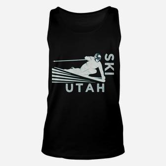 Retro Ski Utah Long Sleeve Tshirt - Vintage Snow Ski Tshirt Unisex Tank Top | Crazezy UK
