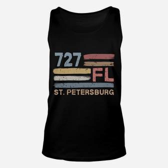Retro St Petersburg Area Code 727 Residents State Florida Unisex Tank Top | Crazezy