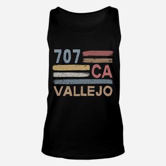 Retro Vallejo Area Code 707 Residents State California Unisex Tank Top | Crazezy