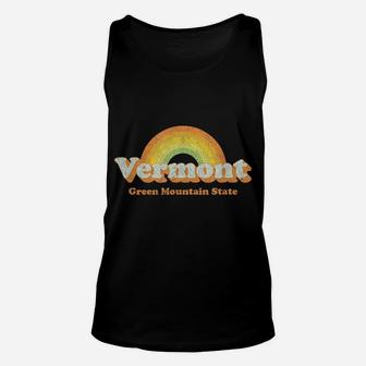 Retro Vermont T Shirt Vintage 70S Vt Rainbow Tee Design Unisex Tank Top | Crazezy UK