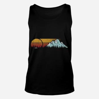 Retro Vibe Oregon Hoodie - Vintage Mountains & Sun Unisex Tank Top | Crazezy AU