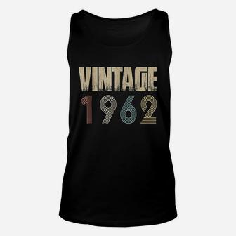 Retro Vintage 1962 Born In 1962 Birthday Unisex Tank Top | Crazezy