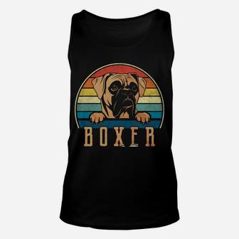 Retro Vintage Boxer Dad Boxed Dog Daddy Unisex Tank Top | Crazezy CA