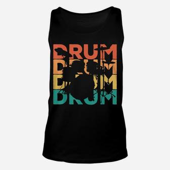Retro Vintage Drumming Gift For Drummers Unisex Tank Top | Crazezy