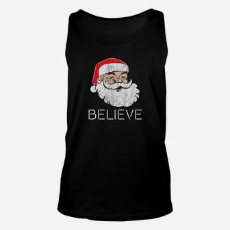 Retro Vintage Merry Christmas Believe In Santa Sweatshirt Unisex Tank Top | Crazezy AU