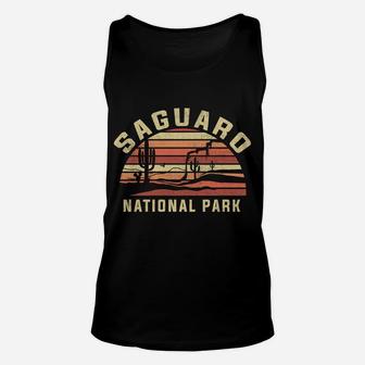 Retro Vintage National Park - Saguaro National Park Unisex Tank Top | Crazezy